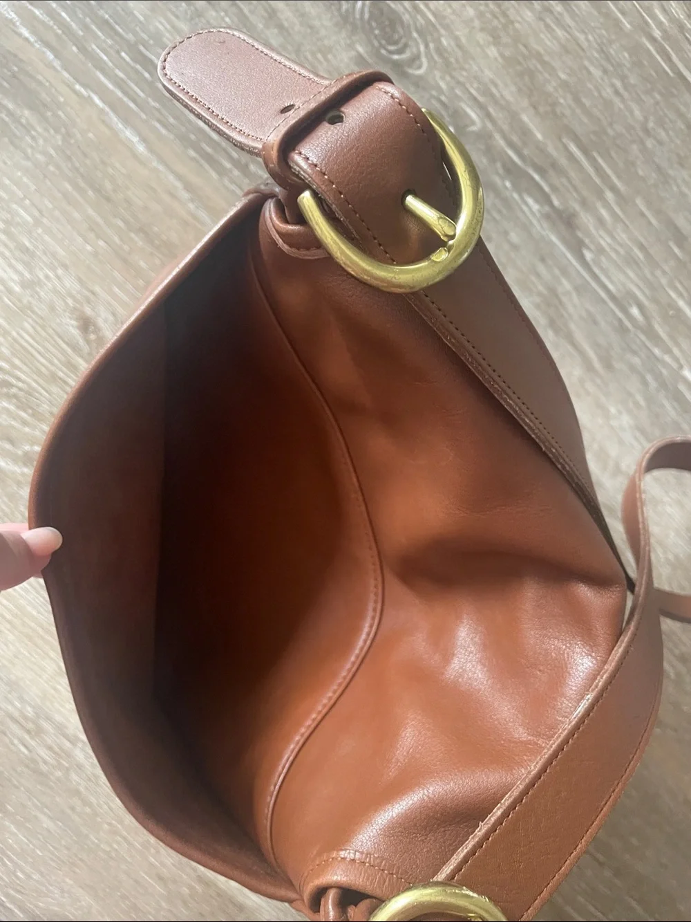 Coach Patricia Leather Crossbody Bag - Smooth Saddle Brown